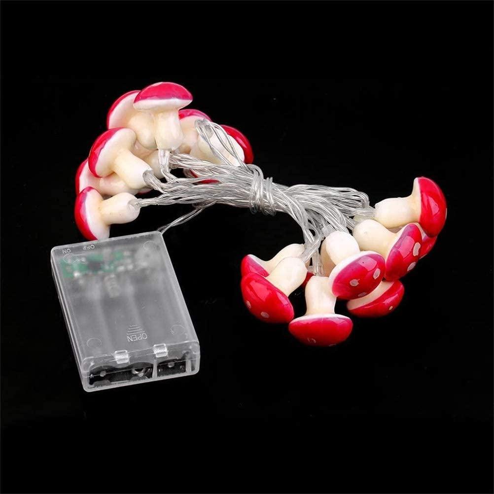 LED Mushroom String Light Battery Operated Fairy Light Garden Party Decor for Christmas Weddings