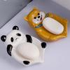 Home Ceramic Soap Dish Creative Cartoon Household Drain Soap Dish Bathroom Soap Storage Rack