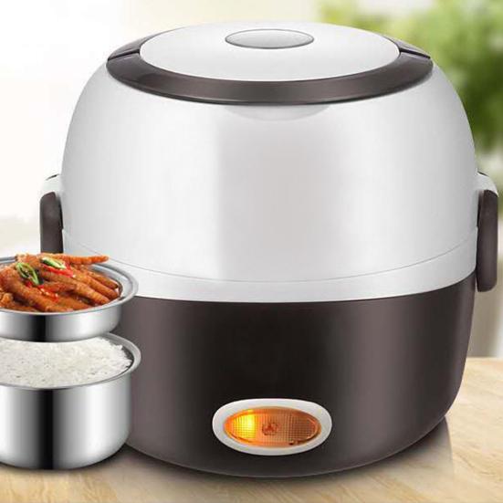 44960 Layer Cooker Heating Portable Electric Rice Lunch Box Steamer Food Container