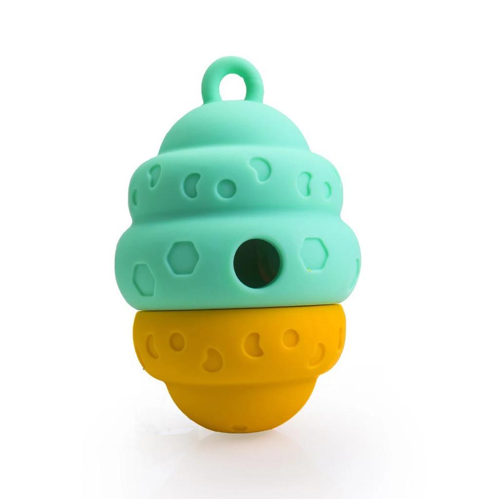 Pet Silicone Feeding Toy Slow Bite Resistant Anti Slip Dog Puzzle Chew Toy Dog Toys for Small Dogs Pomerian Accessories Pet Play