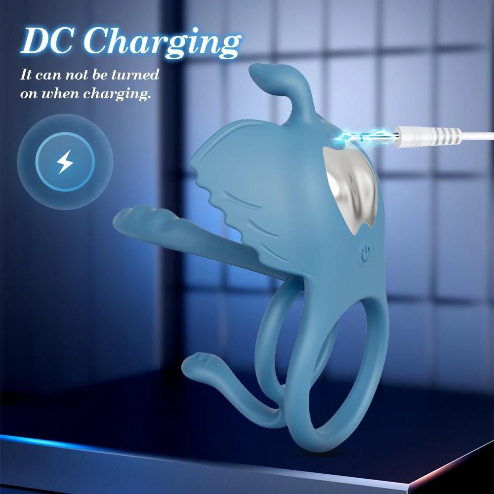 Penis Vibrating Cock Ring Delayed Ejaculation Stimulator Penis Ring Sex Toys for Men Couple Male Cock Rings Goods for Adults 18+