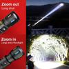 Fluorescent Light Flashlight 10000LM Torch Built-in Battery Lamp Zoomable Lantern Waterproof Flash Light Super Bright Spotlight