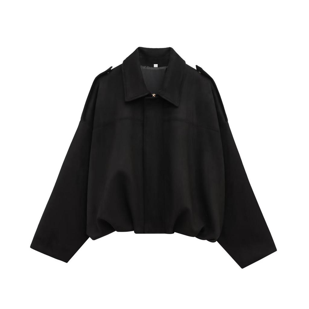 2025 Spring Bestseller: Green Suede Bomber Jacket Coat