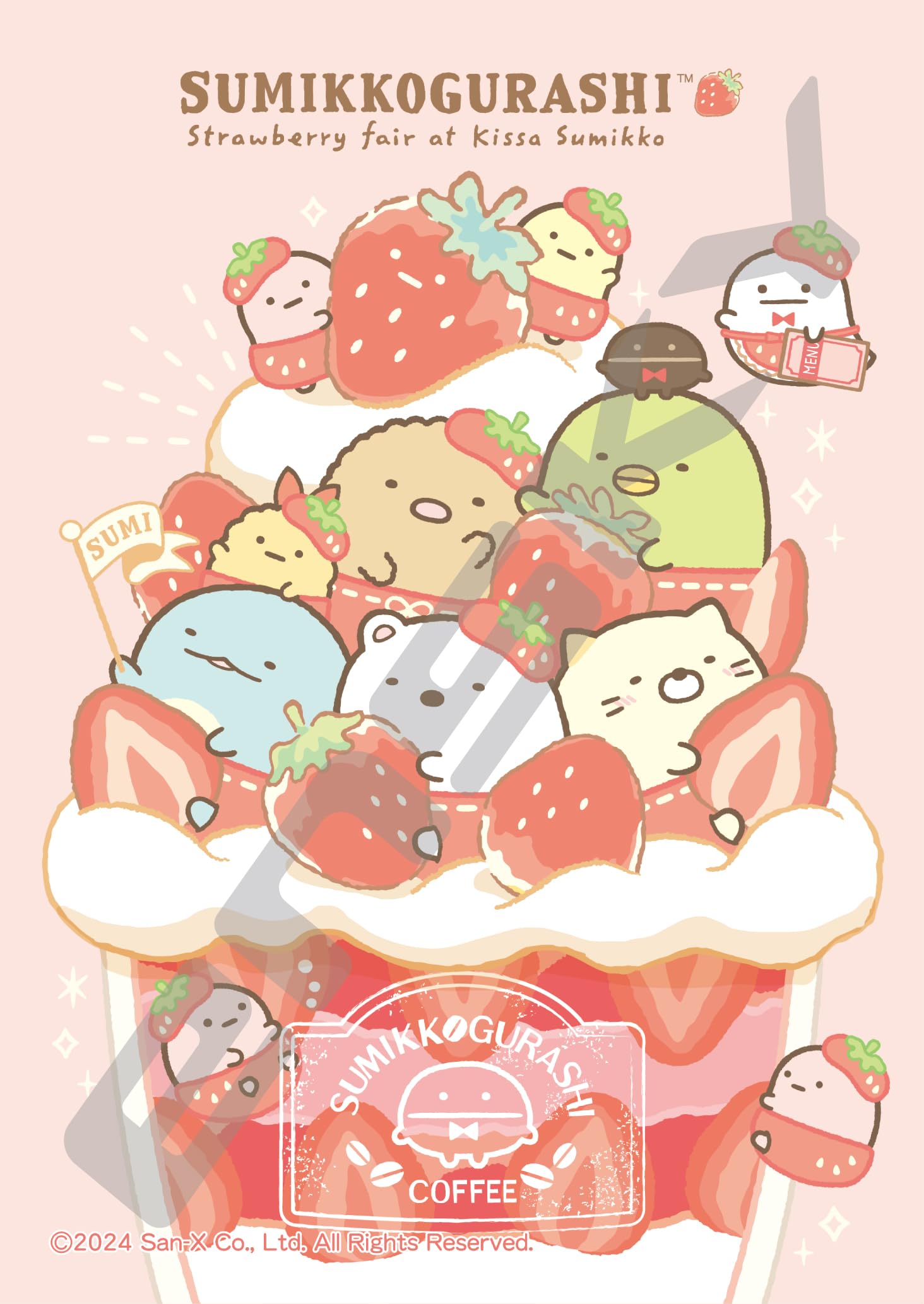 ENSKY Jigsaw Puzzle Sumikkogurashi Cafe Strawberry Fair 208 Pieces (Parfait) (208-ML06)