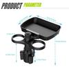 Multifunctional Car Cup Holder With Attachable Tray 360 Swivel Adjustable Car Food Eating Tray Table Auto Cup Holders Expander