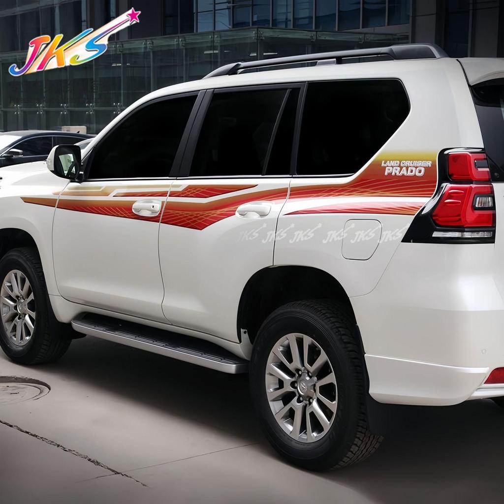 Car Stickers for Toyota Prado (2010-2022) - Includes Body Stripes, Waistline Decals, and Custom Mods.