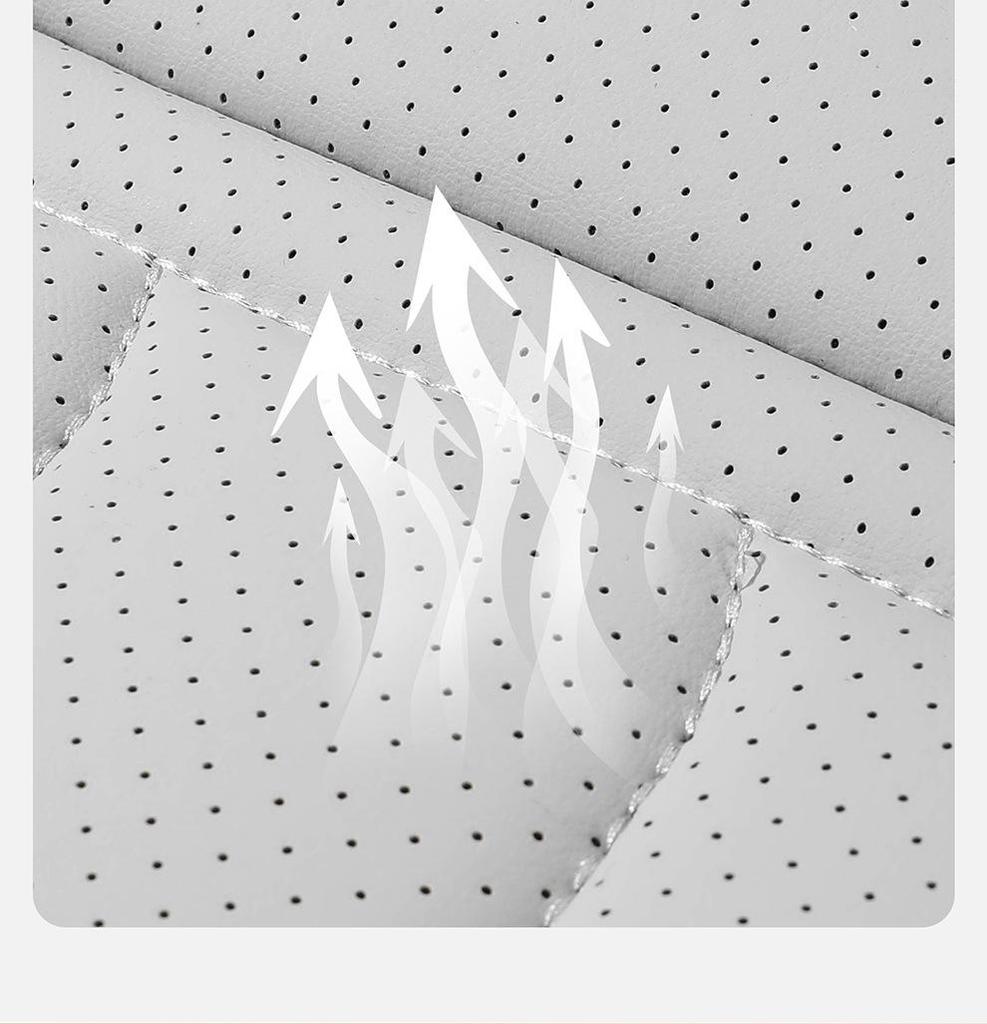 Universal All-Season Breathable Leather Car Seat Cover, Wear-Resistant, Full Surround, Fits Most Models