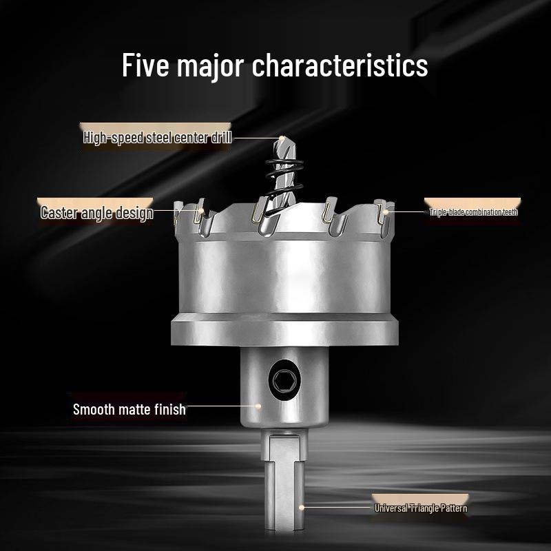 Carbide Alloy Reamer: Wear-Resistant Drill Bit for Metal, Stainless Steel, Iron, and Aluminum Plates.
