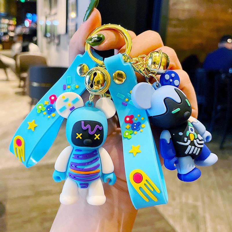 Adorable Creative Colorful Graffiti Bear Keychain Perfect For Couples And Gifts