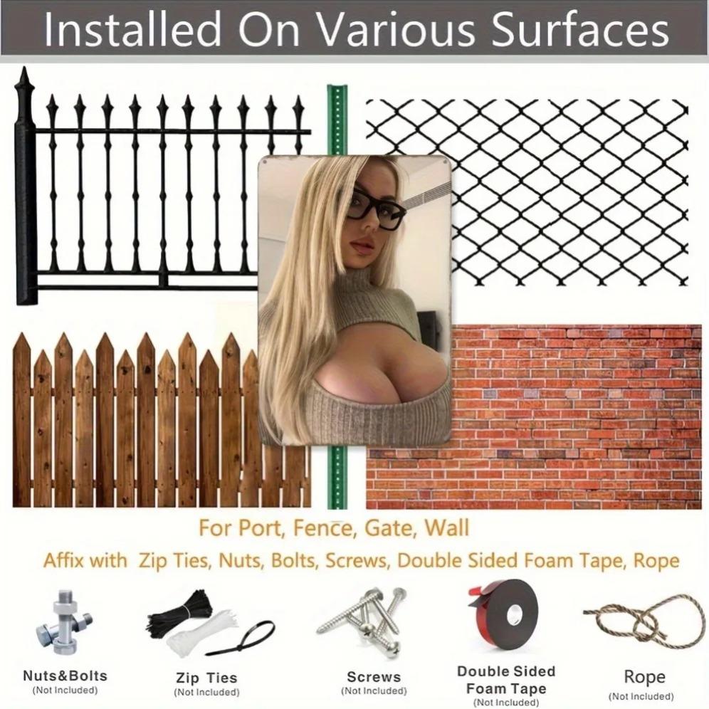 Vintage Blonde Dame Metall Blechschild Retro Wanddeko für Zuhause Bar Café