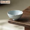 90ML Handmade Ice Cracked Glaze Ceramic Tea Cup Chinese Azure Ru Kiln Master Cup Personal Puer Tea Bowl Kung Fu Teaset Drinking