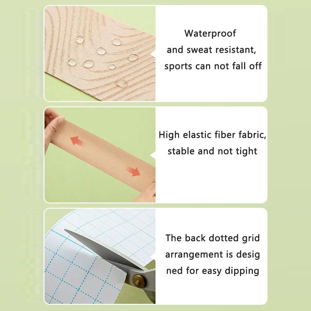 1Roll  Kinesiology Tape 5Cm X 5M Precut | Waterproof Elastic Athletic Tape, Adhesive Sports Tape For Muscle Pain Relief & Joint