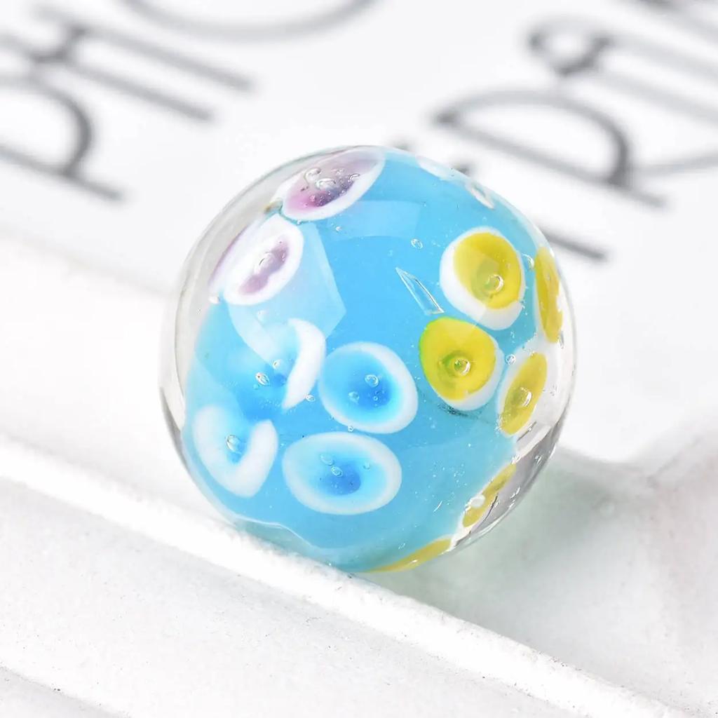 2 buc 20mm Margele Rotunde Mari Handmade Floare Lampwork Sticlă Margele Libere pentru Accesorii de Fabricare Bijuterii DIY Artizanat Descoperiri