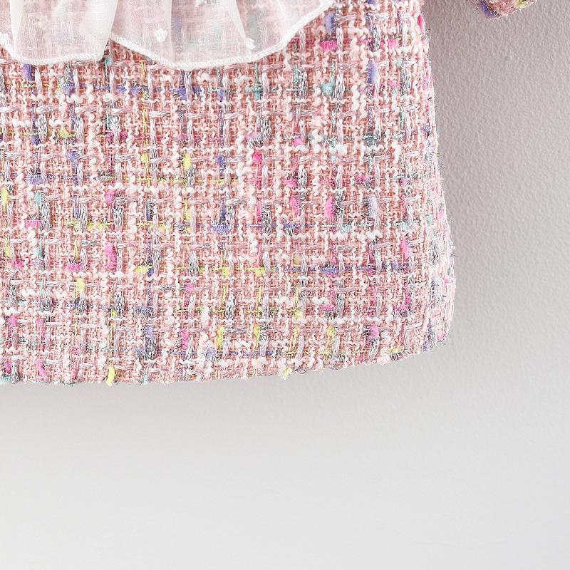 Girls' Korean Dress with Small Fragrance, New Long-sleeved Children's Skirt for Young Girls In Autumn.