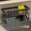 Sponge Drainer Rack Stainless Kitchen Organizer Bathroom Sink Rack Soap Holder Organizer Rack