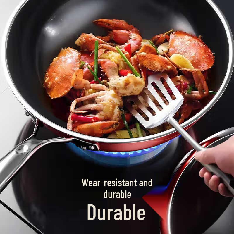 Maybarre Enamel Coated Stir-Fry Pan