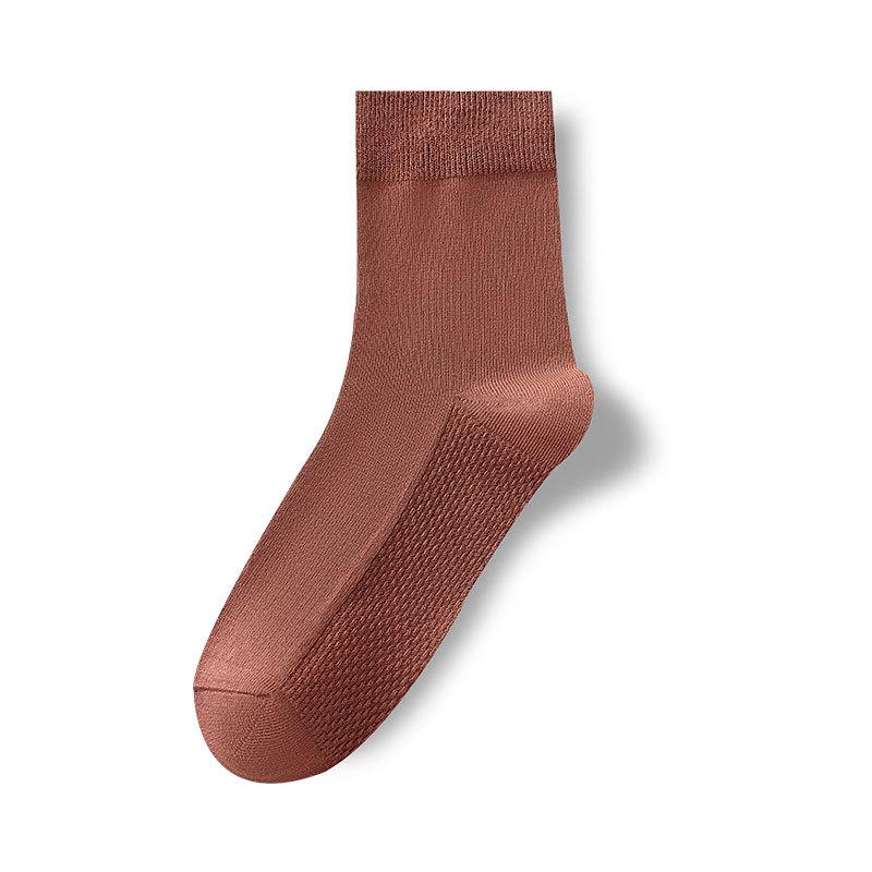 Men's Pure Cotton Socks for Spring and Autumn, Anti-odor and Sweat-absorbing, Short Socks, Medium Socks, All-season, Antibacterial and Casual Cotton