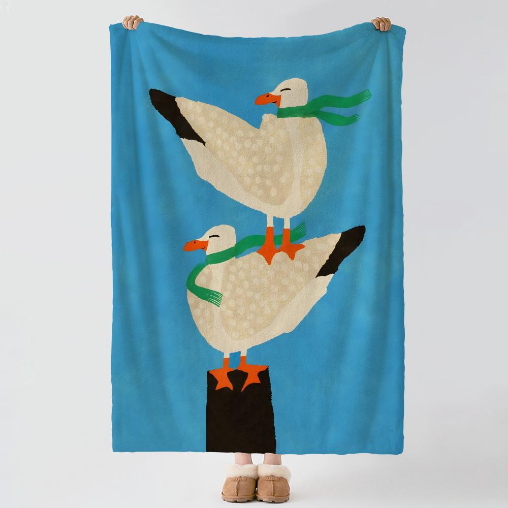 character n-niko niko niko-O Throw Thick Comfort Flannel Quilt, Multi-scene Use Indoor Outdoor Daily Nap