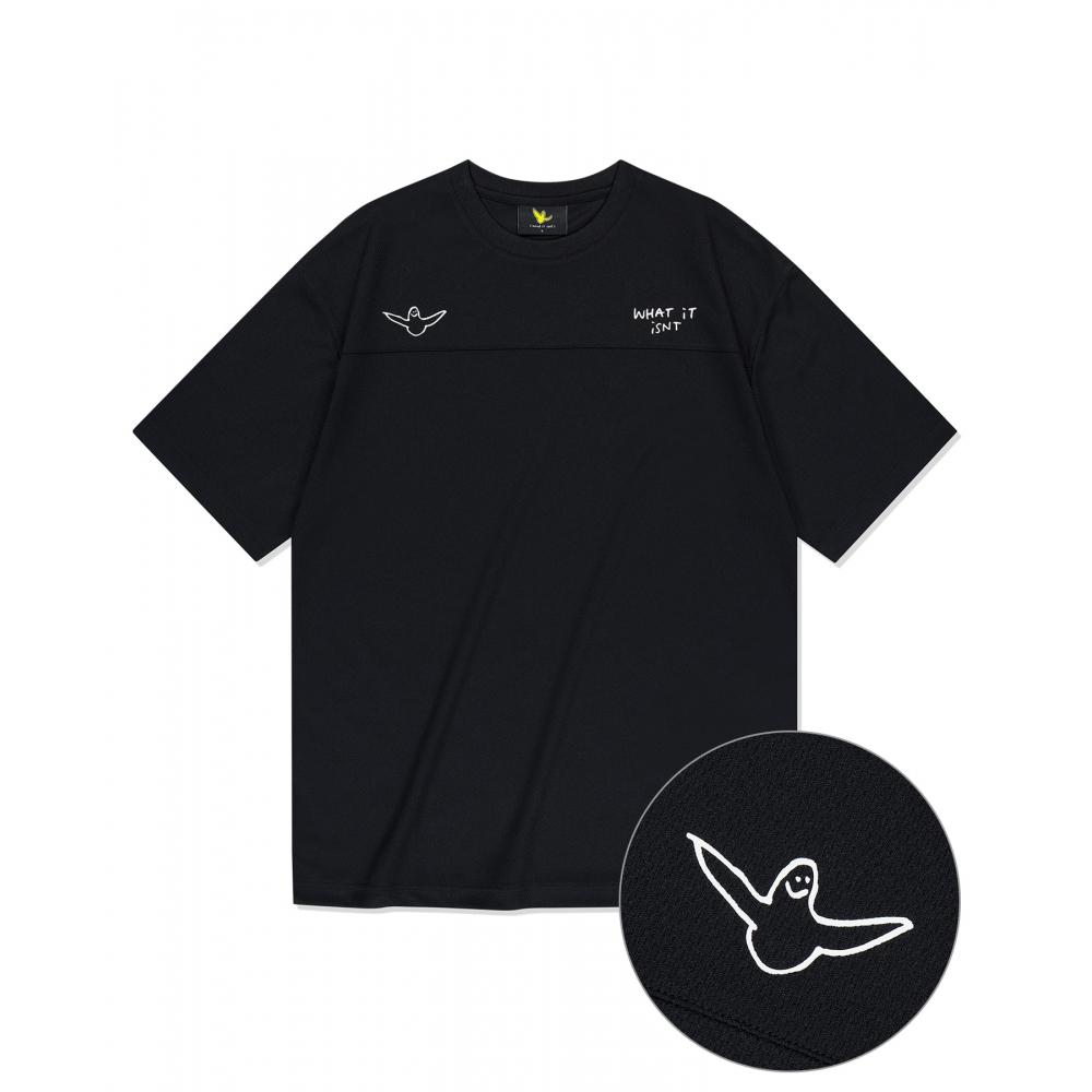 

WHATITISNT WT Mesh Short Sleeve TShirt Black