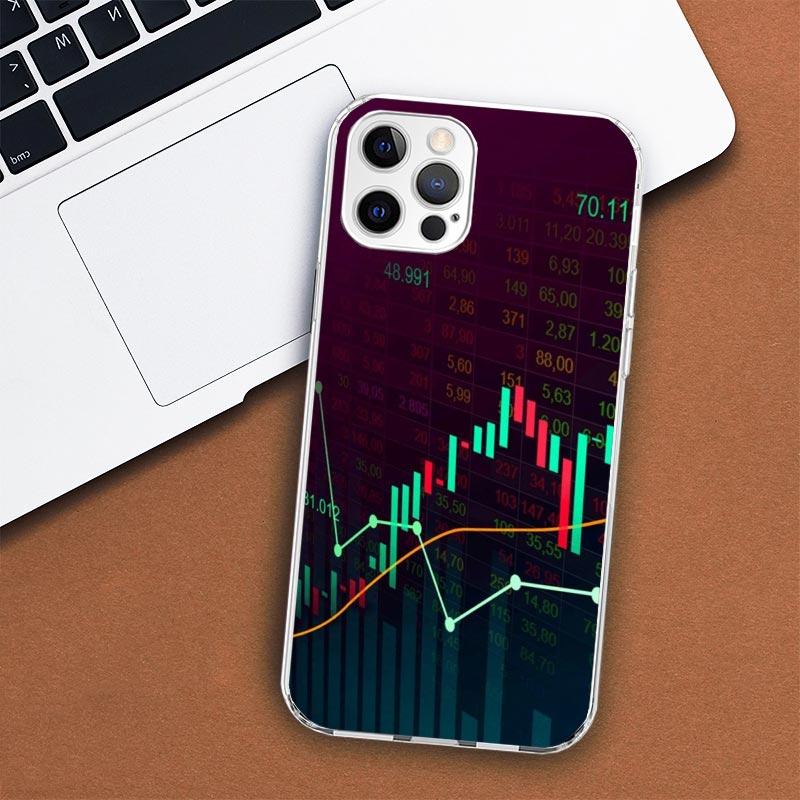 Trade Investment Forex Stock Market Pouzdro na telefon pro Apple iPhone 11 12 13 15 14 Pro 7 XR X XS Max 8 Plus + Mini SE Customized Pri