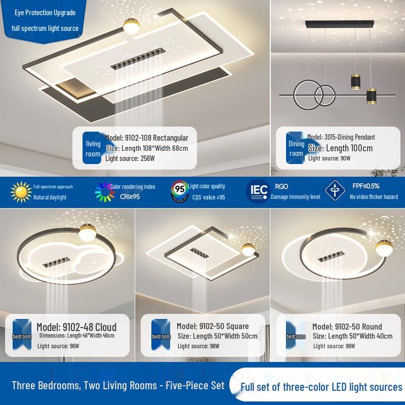 Xuanyong Modern Minimalist Starry Sky LED Ceiling Light Set