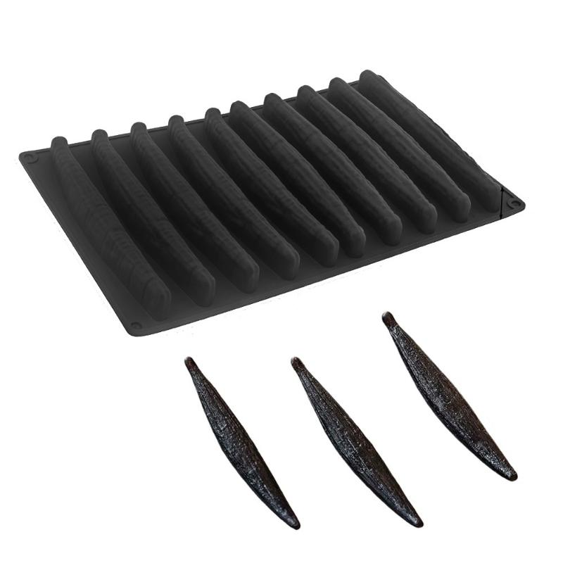 10 Cavity Vanilla Mousse Cake Silicone Mold For Chocolate Ladyfingers Candle Kitchen Bakeware Dessert Baking Tools