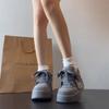 Retro Gray Board Shoes Women's Autumn New Thick-soled Versatile Casual Sports Bread Shoes Women