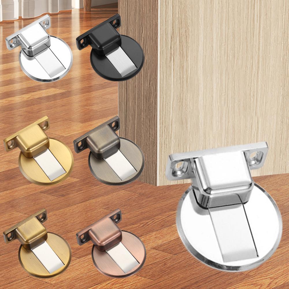 Magnetic Door Stop Door Stopper Nail-Free Stainless Steel Door Holder Catch Protective Versatile for Furniture Hardware