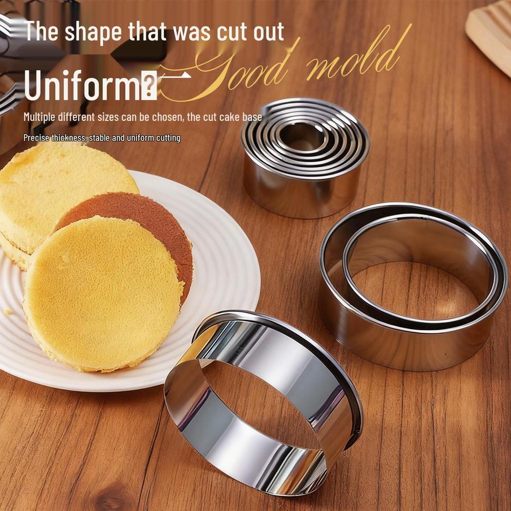 Stainless Steel Dumpling/Tart Skin Cutter & Mousse/Donut Baking Mold Set.