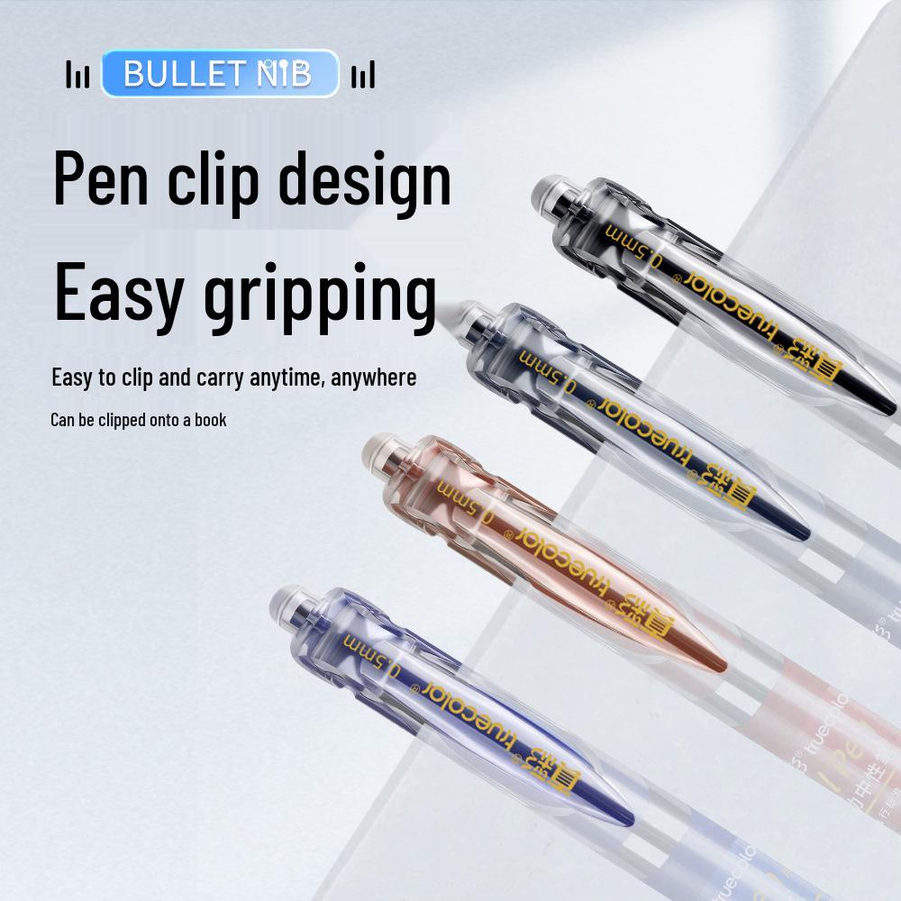 Druckkugelschreiber - Schnelltrocknende Schwarze Tinte, Sanftes Schreiben, Schülerfreundlich, Wasserbasiert, 0,5 mm Unterschriften-Mine