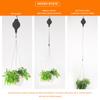2Pcs Retractable Ceiling Pot Hooks Telescopic Hanging Rack