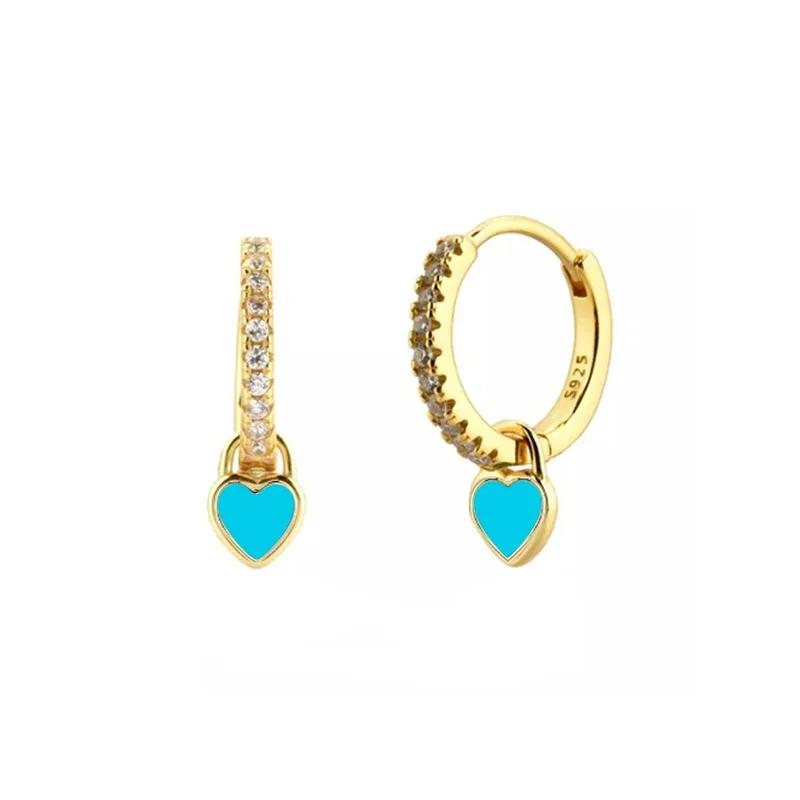 CRMYA Copper Gold Plated Earring Set For Women Color CZ Zircon Piercing Clip Hoop Dangle Earrings For Women Jewelry Wholesale