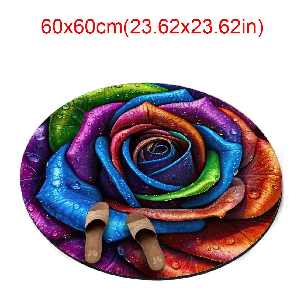 

Коврик для пола в форме пиона, мягкий коврик для ванной комнаты, для гостиной, чайного столика, прикроватный Style 2