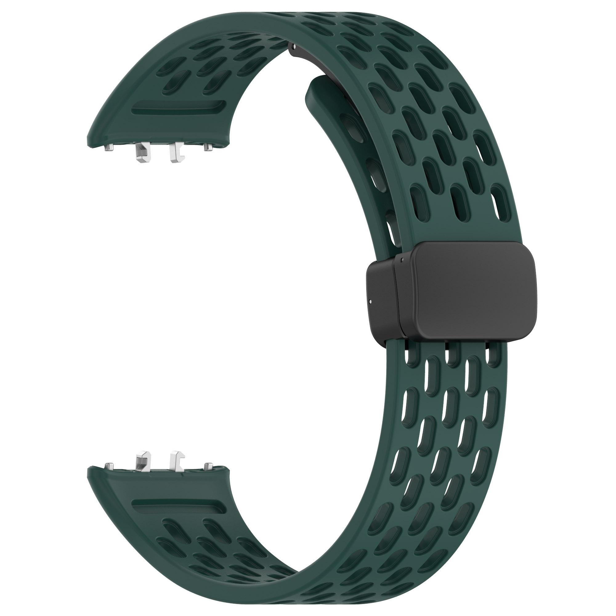 

Спортивний силіконовий ремінець для Samsung Galaxy Fit 3 Браслет із магнітною застібкою для ремінця смарт-годинника Galaxy Fit3 Аксесуари для зап ястя For Galaxy Fit3 зелений
