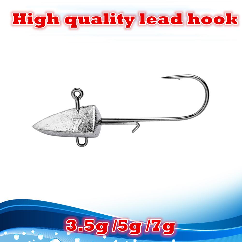 8 Pcs Dart Jighead Fishhooks Swimbait Hooks Worm Fishing Lure Hook Artificial Bait Fishing Tackle for Saltwater and Freshwater