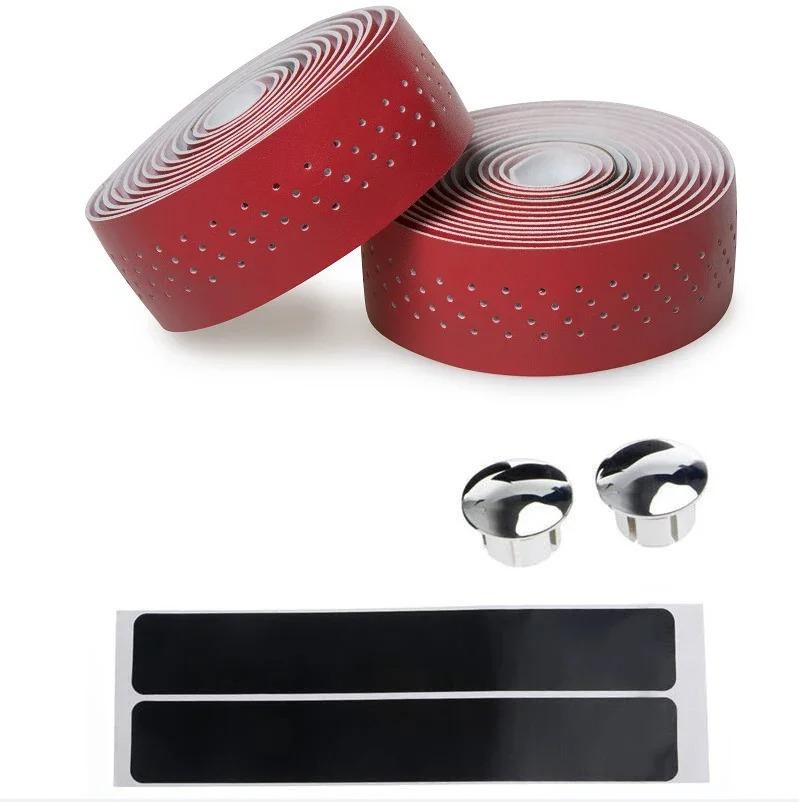 Cykelstyre Flerfärgade Kamouflageremmar Cykel Perforerade Läderstyre Remmar Döda Flugan Landsvägscykel PU Styretejp