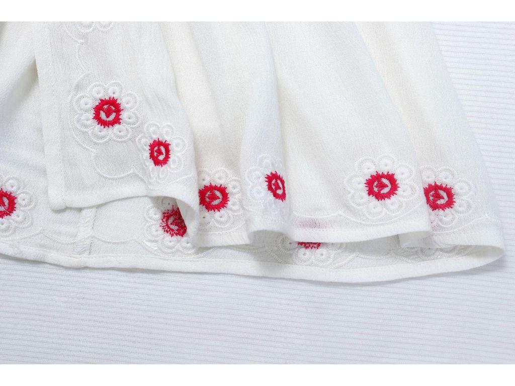 2025 Kwiecista Vintage Haftowana Sukienka Letnia Plażowa z Frędzlami dla Kobiet