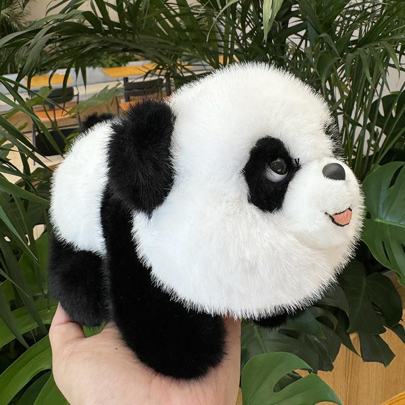 Cute Panda Plush Toy Stuffed Animal Doll Realistic Gift For Girlfriend 23cm