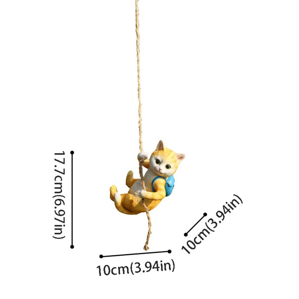 Figurine Design Animal Climbing Ornament Miniature Size Climbing Animal Statue  Balcony Decor