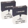 Sailor Fountain Pen Cartridge 12 Cartridges Per Box X Ink, Black, [2 Boxes] 13-0404-120