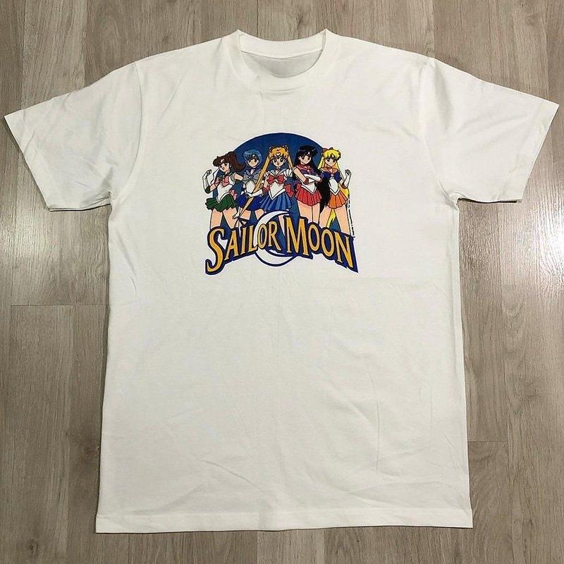 2026 New Design Sailor Moon TShirt Loose Casual Short Sleeve Tee for Unisex Women Summer Cartoon Tops S
