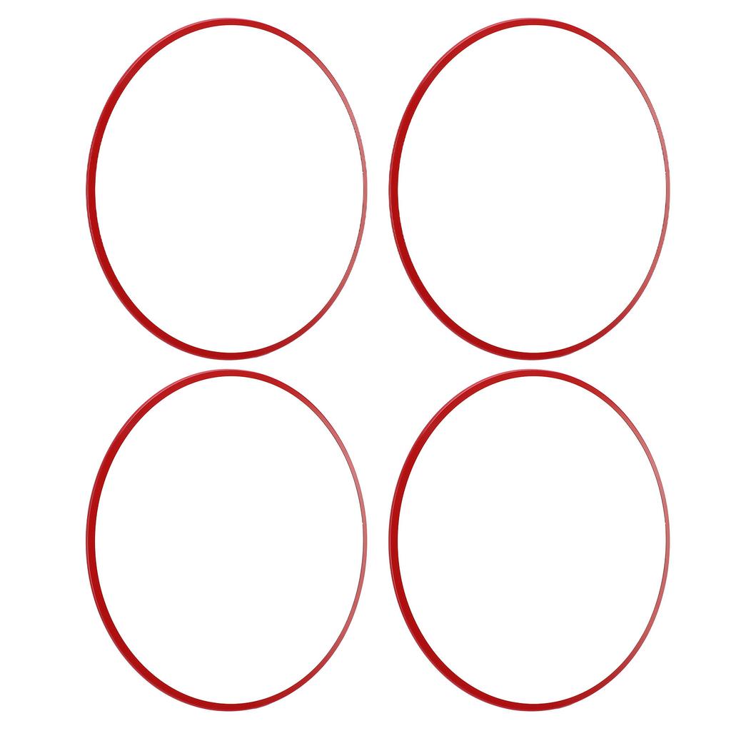 4PCS 16 Inch Wheel Rim Protector Anti Scratch Self Adhesive Aluminum Alloy Metal Wheel Edges Trim Protector Ring Red