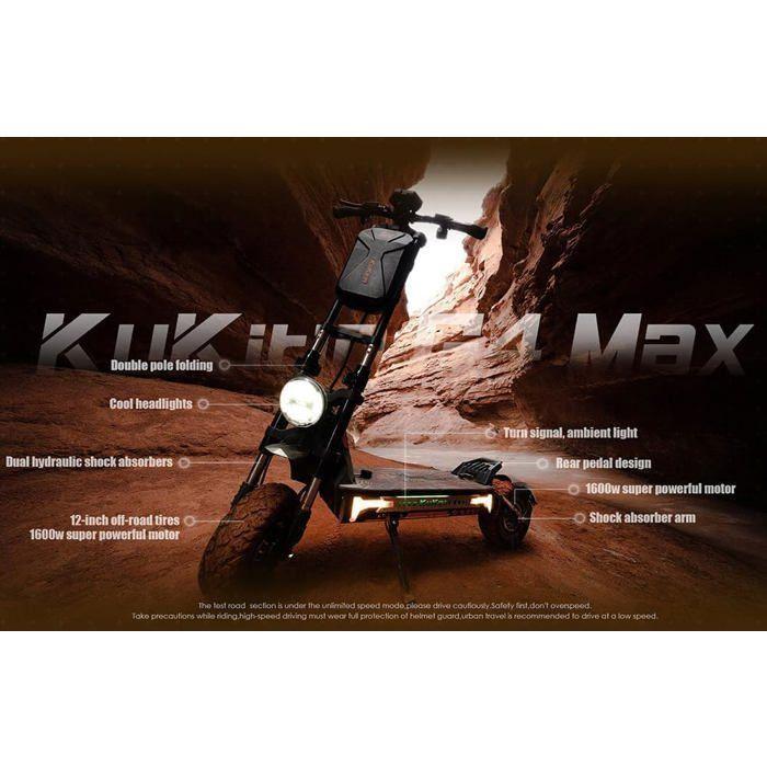 Scooter électrique - KuKirin G4 Max - Deux moteurs 3200 W -- Batterie amovible 60 V 35,2 Ah - Autonomie maximale 95 km