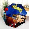 Smurfs Winter Ski Lift Folding Umbrella Suitable For All Seasons 8 Paraphenoid Bones Travel Printing Gift