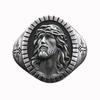 Retro Men's Cross Portrait Ring - Unique Design Jewelry