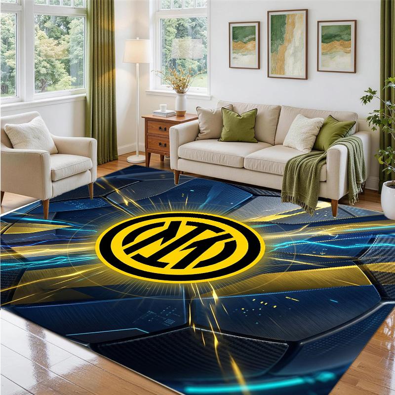 Borussia Dortmund Design Crystal Velvet Rug Soft Decorative Mat for Bedroom Entrance