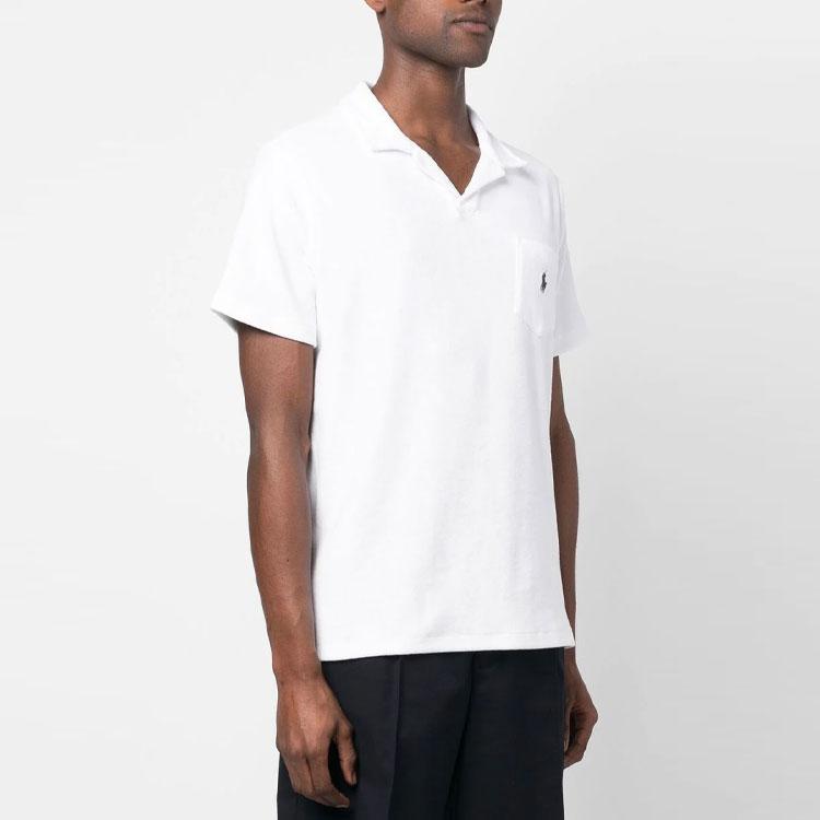 Polo Ralph Lauren SS23 Solid Color Logo Embroidered Straight Fit Short Sleeve Polo Shirt Men tops White 710901044-001
