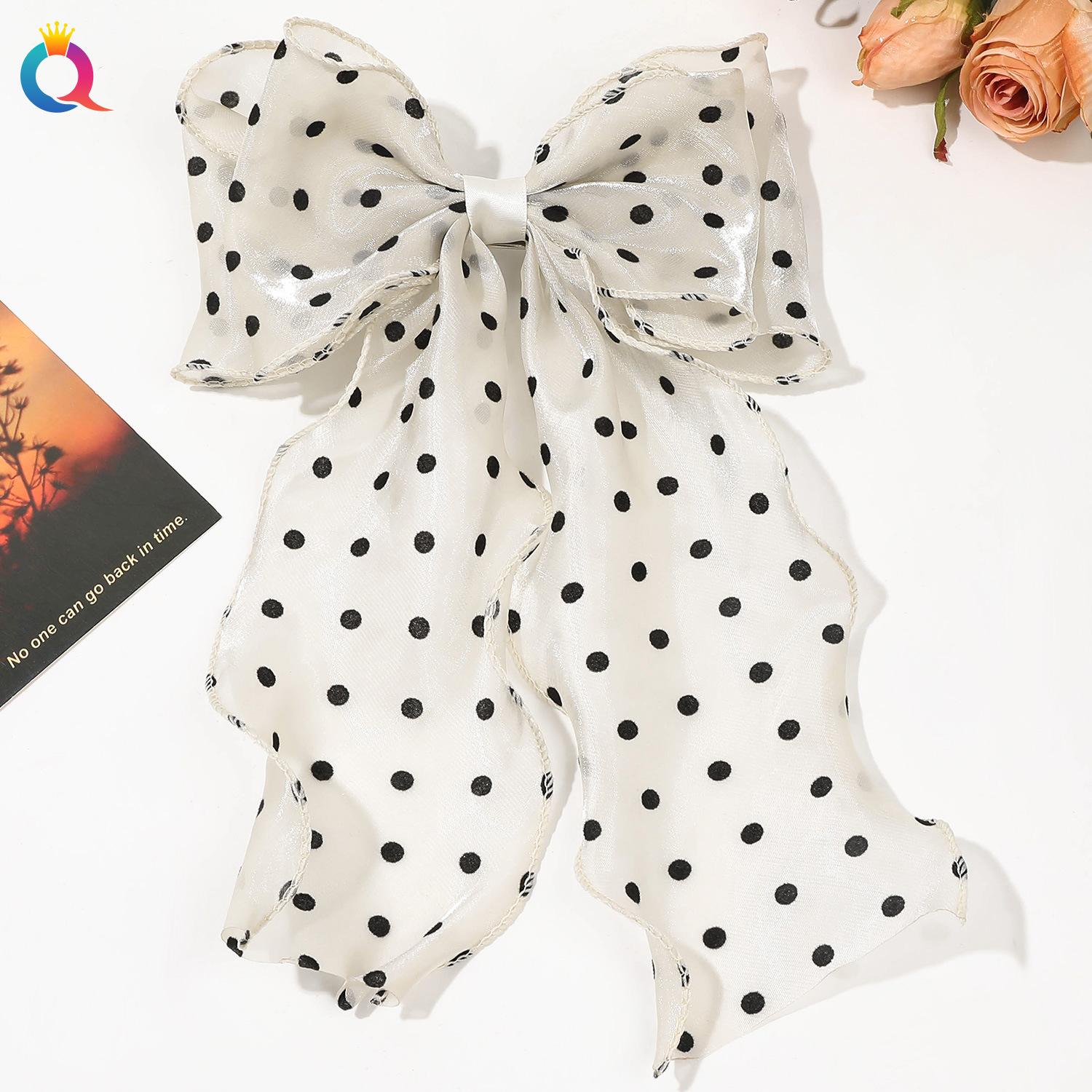 

Шифоновая весенняя заколка для волос «Супер Фея» с большим бантом, заколка для волос «конский хвост», женские новые аксессуары для волос с облачной головой и цветком