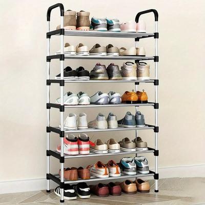Étagère à chaussures 4/5/6/7 niveaux Organisateur de chaussures Étagère à chaussures Boîte à chaussures Étagère à chaussures Étagères à plantes Armoire métallique Organisateur de chaussures Armoires Espace