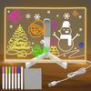 LED Note Board Rechargeable RGB Night Light 7 Pens DIY Acrylic Message Board Erasable Painting Drawing Board Kids Birthday Gifts